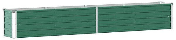 Garden Raised Bed Galvanised Steel 320x40x45 cm Green