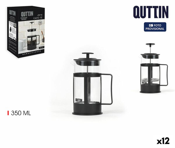 Cafetière with Plunger Quttin 350 ml 10 x 8 x 15,5 cm