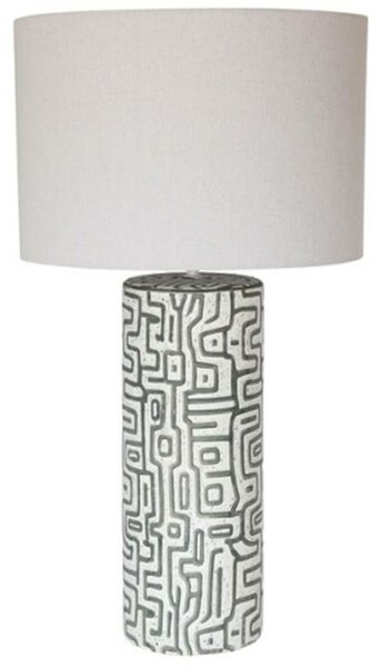 Desk lamp Home ESPRIT Linen Ceramic 42 X 42 X 73 cm