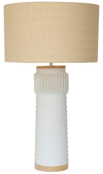 Desk lamp Home ESPRIT Linen Ceramic 46 x 46 x 77 cm