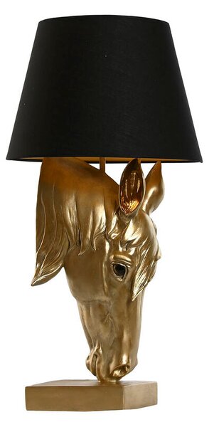 Desk lamp Home ESPRIT Black Golden Resin 50 W 220 V 30 x 30 x 59 cm