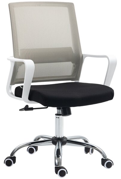 Vinsetto Ergonomic Office Chair, Mesh Desk Chair with Adjustable Height, Armrest, 360° Swivel Wheels, Black