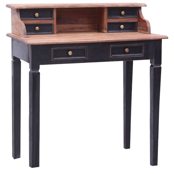 Writing Desk with Drawers 90x50x101 cm Solid Mahogany Wood