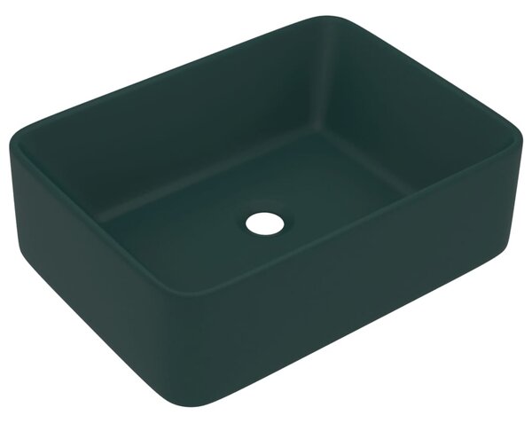 Luxury Wash Basin Matt Dark Green 41x30x12 cm Ceramic