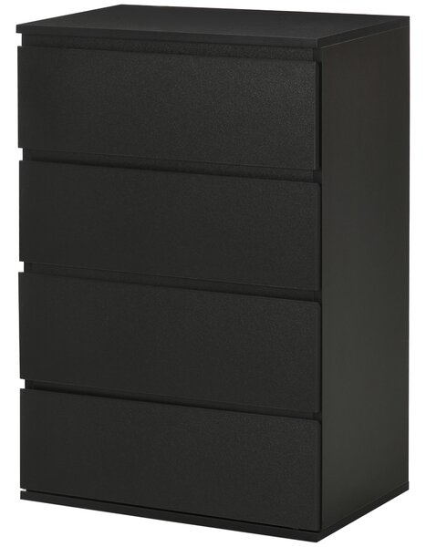 HOMCOM Modern 4-Drawer Chest of Drawers, Storage Cabinet Dresser, Bedroom Storage Drawer Unit