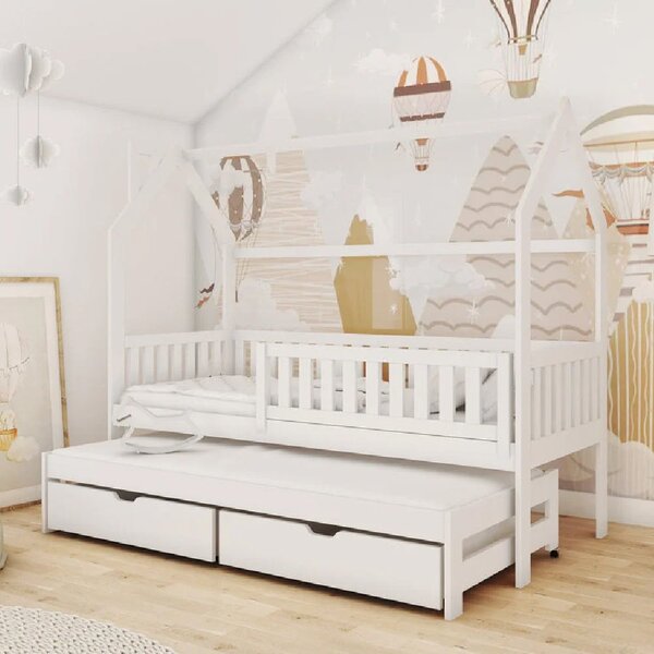 Mainz Wooden Day Bed Without Mattress And Trundle In White