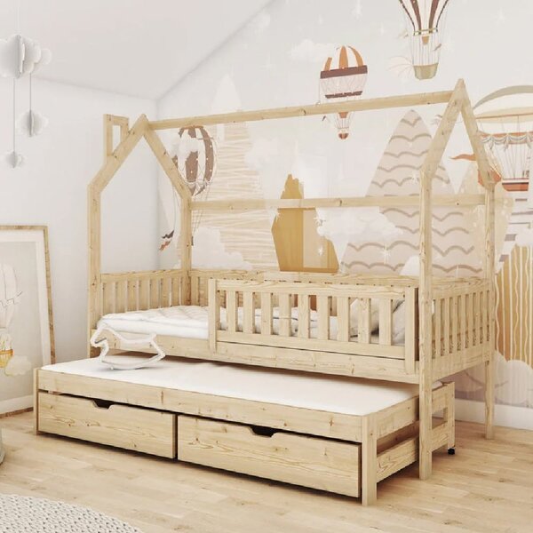 Mainz Wooden Day Bed Without Mattress And Trundle In Pine