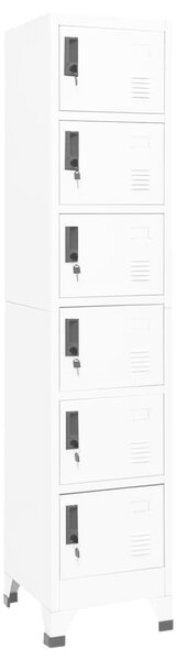 Locker Cabinet White 38x40x180 cm Steel