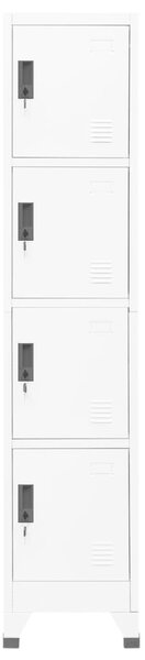 Locker Cabinet White 38x45x180 cm Steel