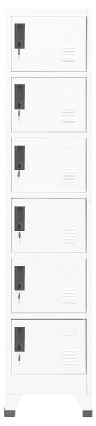 Locker Cabinet White 38x40x180 cm Steel