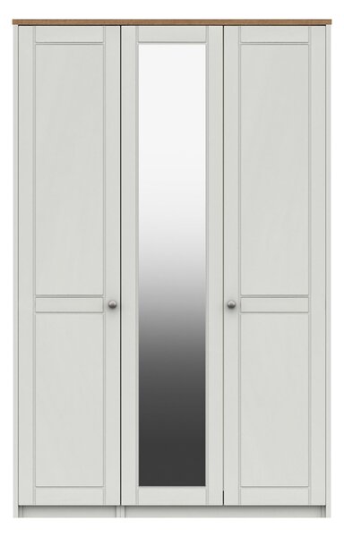 Darwin Triple Wardrobe, Mirrored White