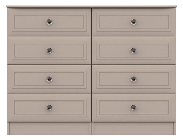 Portia Wide 8 Drawer Chest Brown