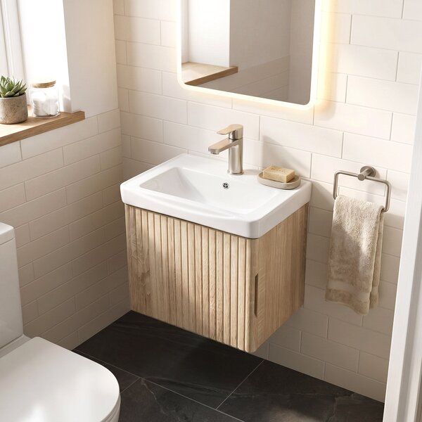 Bathroom cabinet with washbasin Rea DB85-50-3 Orio Light 50cm