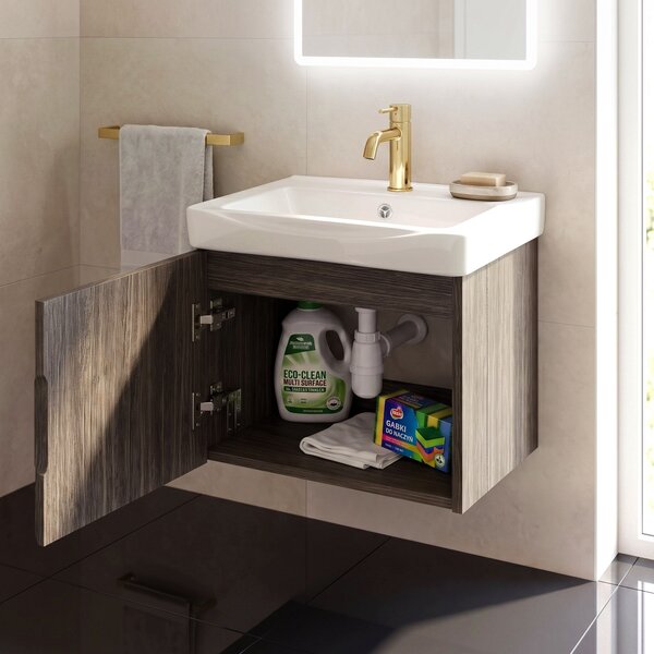 Bathroom cabinet with washbasin Rea DB85-50-1 Orio Dark 50cm