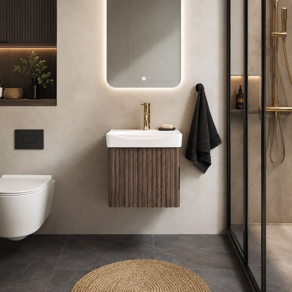 Bathroom cabinet with washbasin Rea DB85-50-1 Orio Dark 50cm