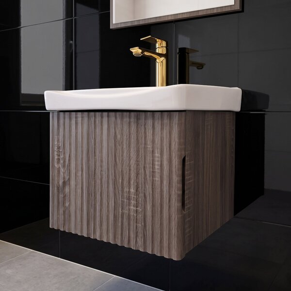 Bathroom cabinet with washbasin Rea DB85-50-1 Orio Dark 50cm