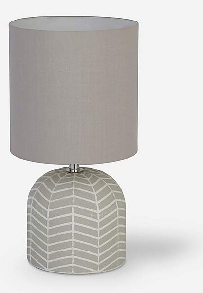 Grey Patterned Based Cereamic Lamp