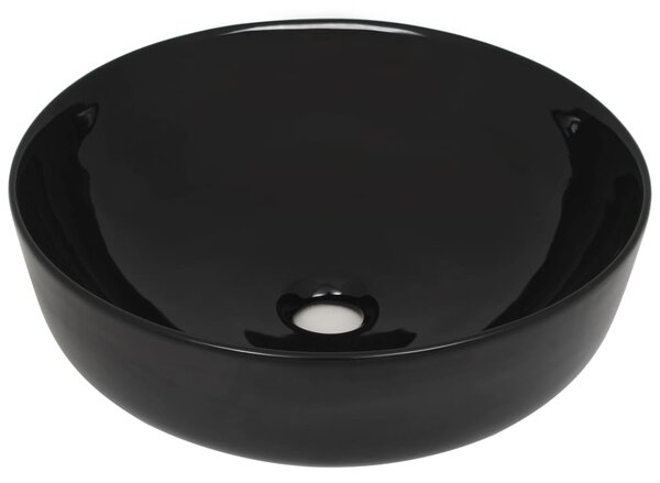 Basin Ceramic Round Black 41.5x13.5 cm