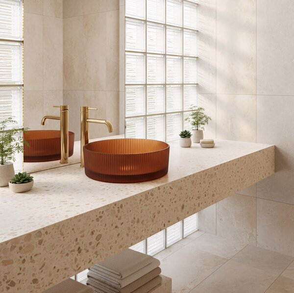 Countertop washbasin Rea Suri Brown