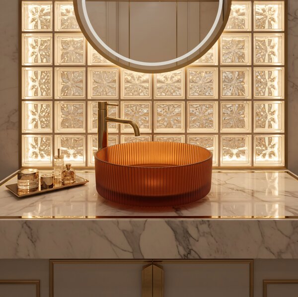 Countertop washbasin Rea Suri Brown