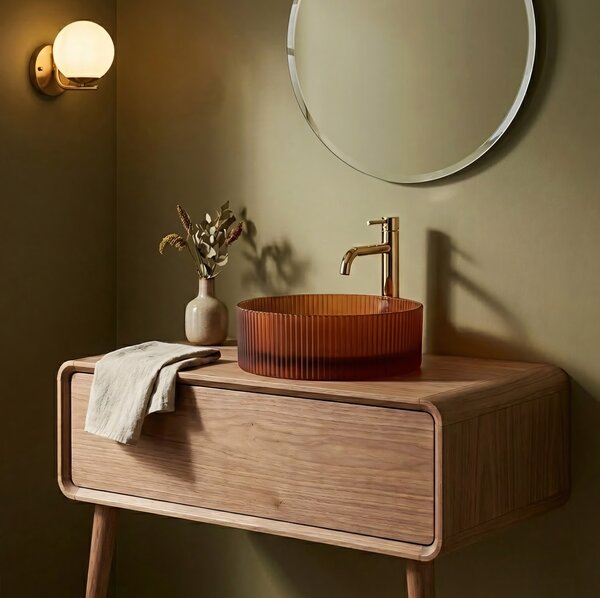 Countertop washbasin Rea Suri Brown