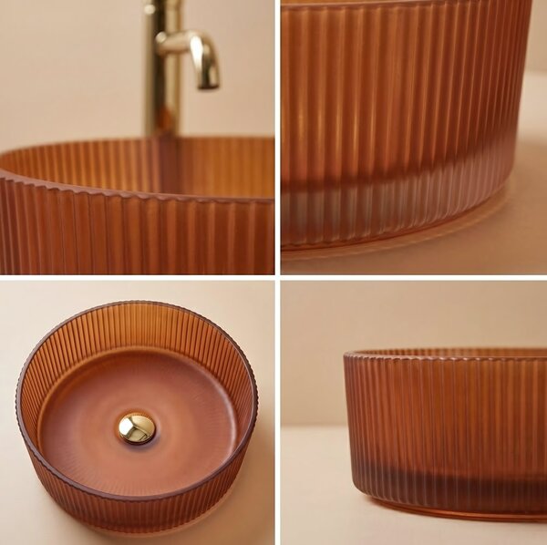 Countertop washbasin Rea Suri Brown