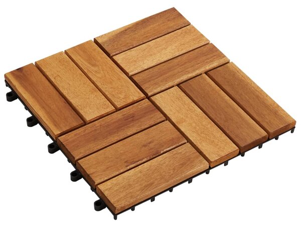 Decking Tiles 30 x 30 cm Acacia Set of 30