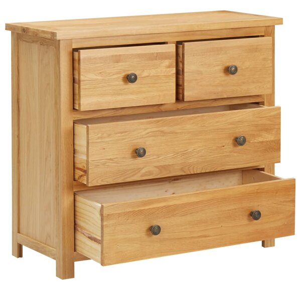 Chest of Drawers 80x35x75 cm Solid Oak Wood