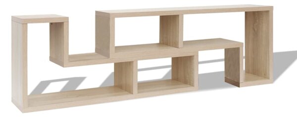 TV Cabinet Double L-Shaped Oak