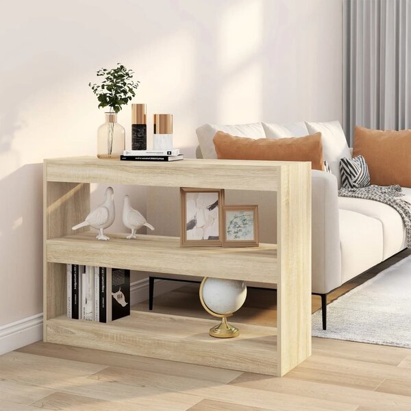 Book Cabinet/Room Divider Sonoma Oak 100x30x72 cm
