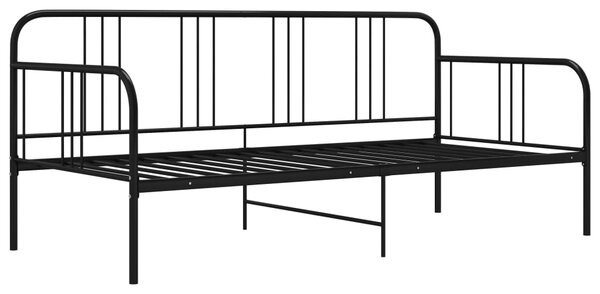 Sofa Bed Frame without Mattress Black Metal 90x200 cm