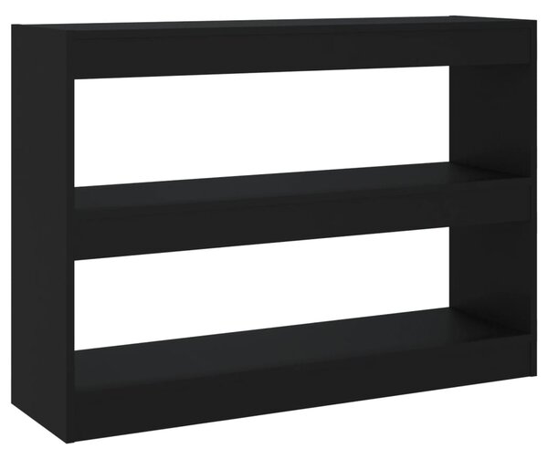 Book Cabinet/Room Divider Black 100x30x72 cm