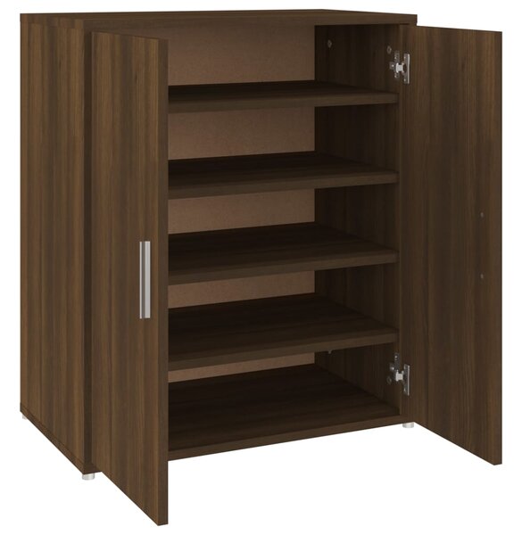 Shoe Cabinet Brown Oak 60x35x70 cm Engineered Wood