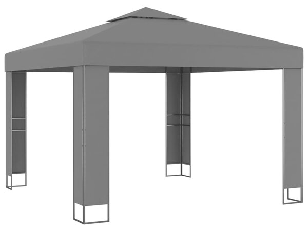 Gazebo with Double Roof 3x3 m Anthracite