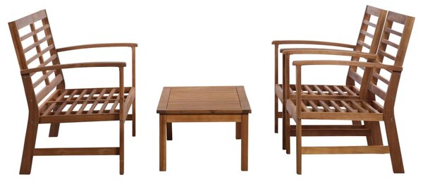 4 Piece Garden Lounge Set Solid Acacia Wood