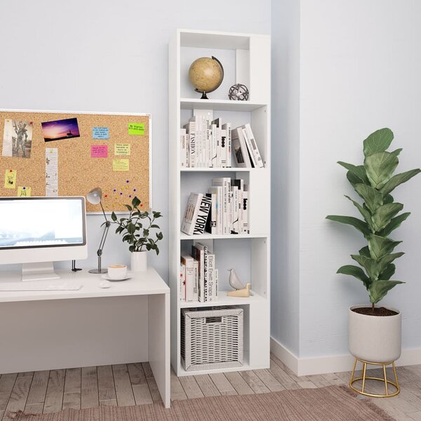 Book Cabinet/Room Divider White 45x24x159 cm Engineered Wood