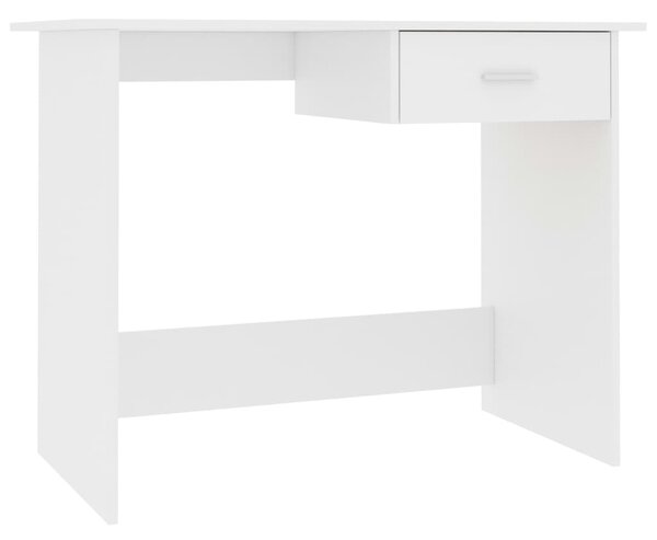 Desk White 100x50x76 cm Engineered Wood