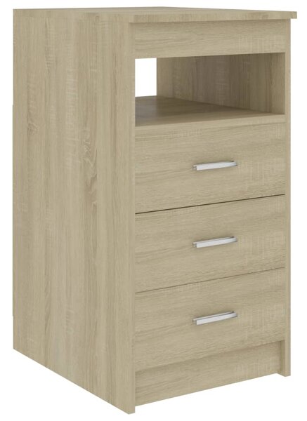 Drawer Cabinet Sonoma Oak 40x50x76 cm Engineered Wood