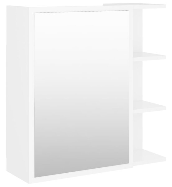 Bathroom Mirror Cabinet White 62.5x20.5x64 cm Engineered Wood