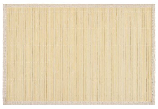 6 Bamboo Placemats 30 x 45 cm Natural