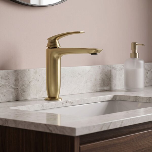 Bathroom faucet PREMIUM Rea Como Brush Gold Low