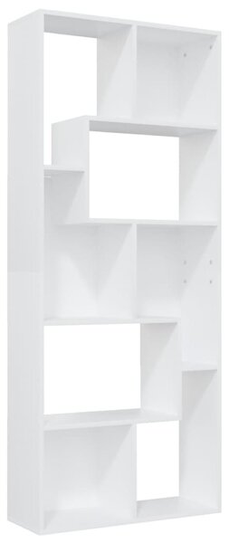 Book Cabinet White 67x24x161 cm Engineered Wood