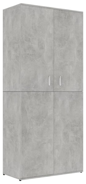 Shoe Cabinet Concrete Grey 80x39x178 cm Engineered Wood