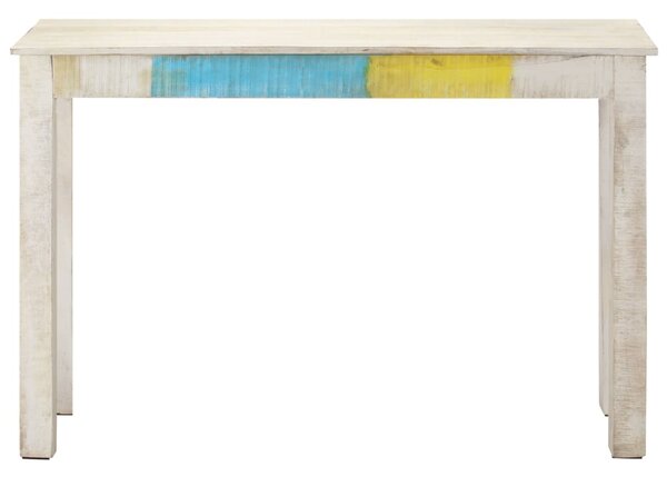 Console Table White 115x35x77 cm Rough Mango Wood