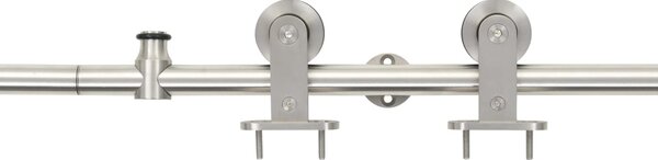 Sliding Door Hardware Kit 183 cm Stainless Steel Silver