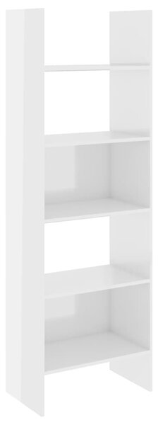 Book Cabinet High Gloss White 60x35x180 cm Engineered Wood