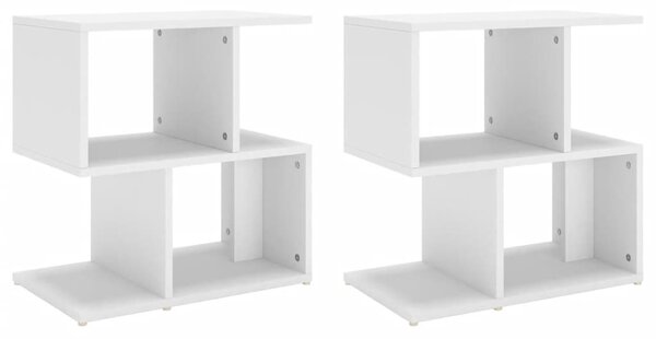 Bedside Cabinets 2 pcs White 50x30x51.5 cm Engineered Wood