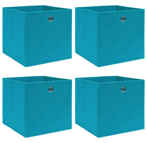 Storage Boxes 4 pcs Baby Blue 32x32x32 cm Fabric