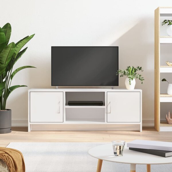 TV Cabinet High Gloss White 102x30x37.5 cm Engineered Wood