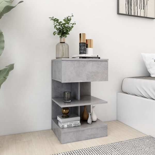 Bedside Cabinets 2 pcs Concrete Grey 40x35x65 cm